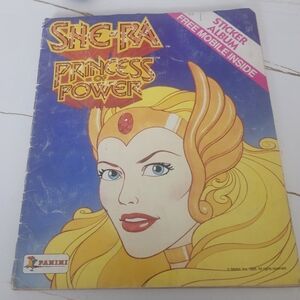 Panini She-Ra Princess of Power Sticker Album - Blue and Yellow